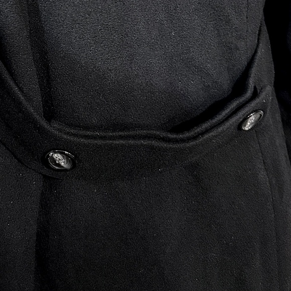 JGHook Long Black Trench Coat - Picture 4 of 16
